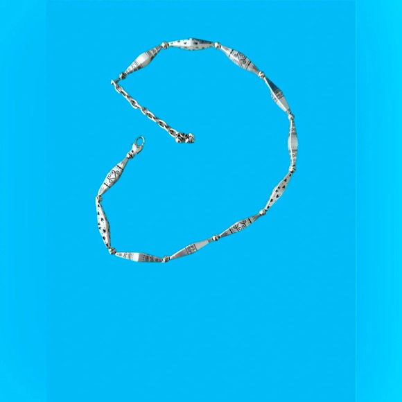 Brighton Silver Tone Scrolled Lanyard & Geometric Link Necklace 80.9g - Picture 7 of 7